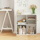 image 3 of COSTWAY 4-Cube Storage Organizer w/2 Cabinets White White
