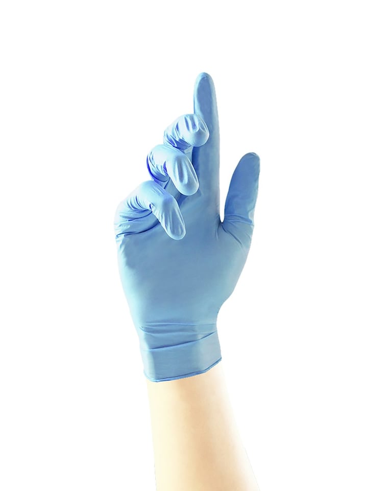 image 1 of Unigloves Blue Pearl Box of 100 Nitrile Gloves