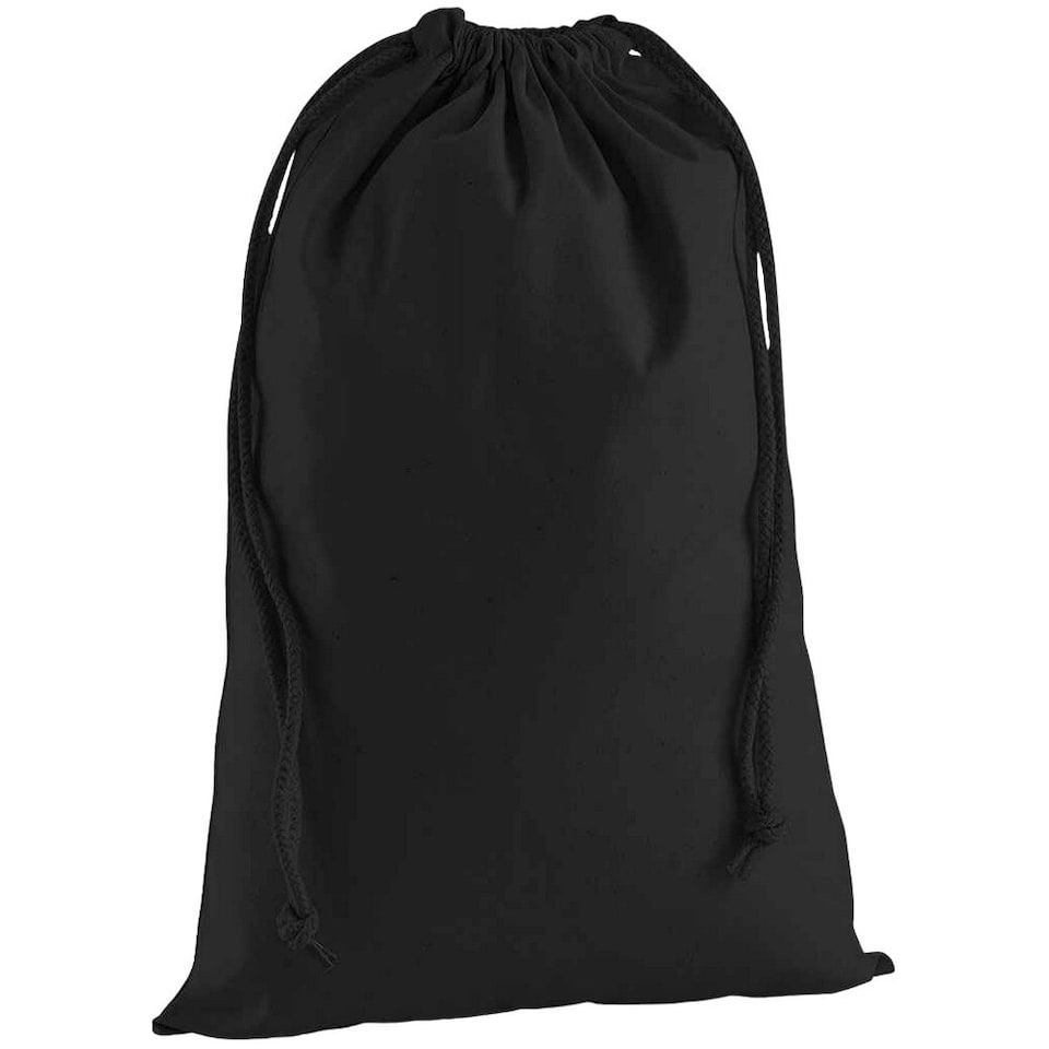 Westford Mill Premium Cotton Stuff Bag - Black - 49.5cm x 75cm | Black | One Size