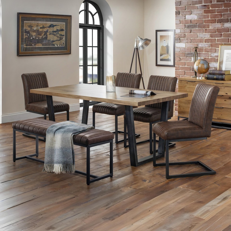 image 1 of Brooklyn Upholstered Bench - Brown