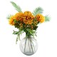 image 1 of 100cm Yellow Chrysanthemum Glass Ball Vase