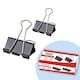 image 4 of Pack of 12 Black 25mm Foldback Binder Clips