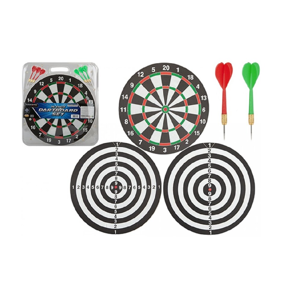 15 Inch Dart Board Set Family Game With X6 Darts