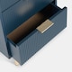 image 7 of OHS Ribbed Bedside Table Modern Bedroom 3 Draw Office Nightstand | Blue | Navy