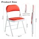 image 5 of Set of 4 Folding Dining Chairs Metal Frame Padded Seats