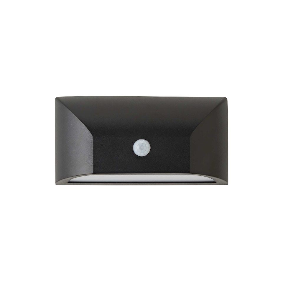 image 1 of ValueLights Owen Black IP65 LED PIR Motion Sensor Outdoor Wall Light | Black