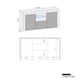 image 9 of TV Unit TV Stand Sideboard Media Cabinet Storage Cabinet Oak White High Gloss 145cm