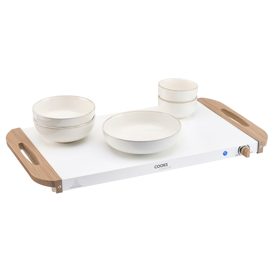 image 1 of Cooks Professional 4-Section Buffet Warmer 7.2L with Hotplate Function | White | Nordic White