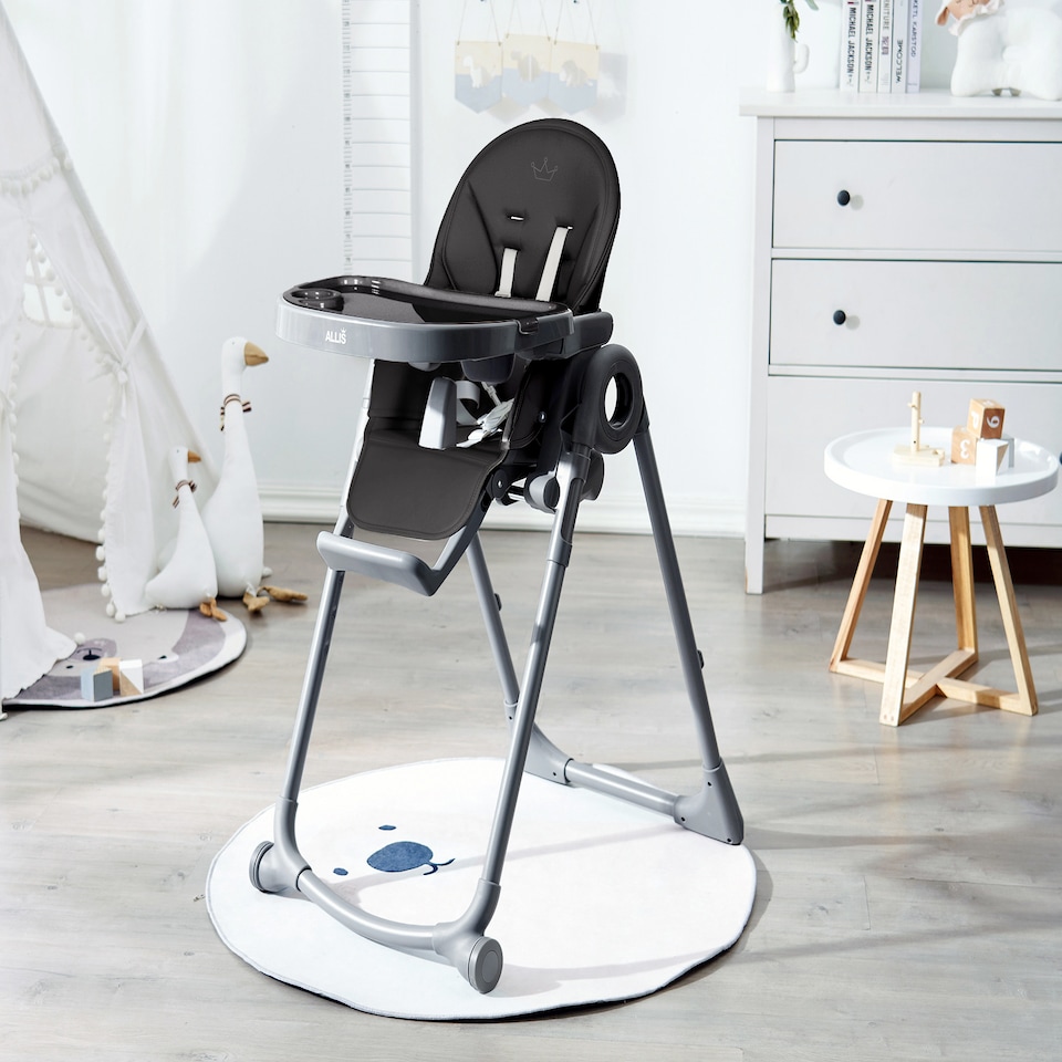 image 1 of Allis Baby Lola 2-in-1 Highchair Feeding Chair - Black | Black | One Size | 1
