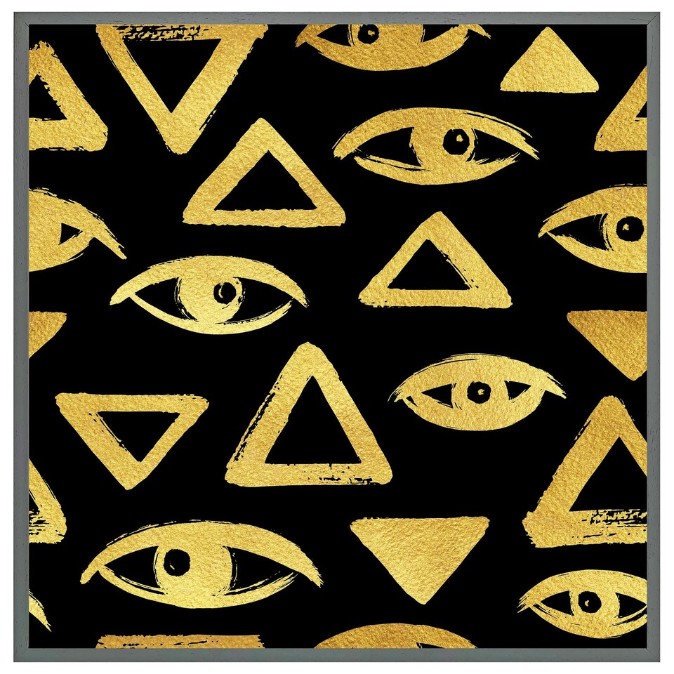image 1 of Eyes & pyramids (Picture Frame) Grey | XS