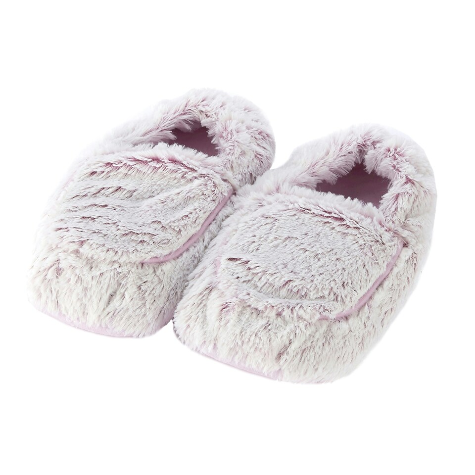 image 1 of Warmies Microwavable Slippers One Size Marshmallow Pink