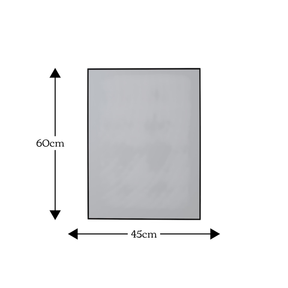image 1 of Showerdrape Bayswarer Brushed Black Framed Rectangular Mirror 60x45cm