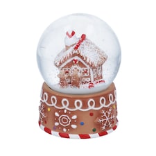 Gisela Graham Christmas Musical Gingerbread House Snow Globe