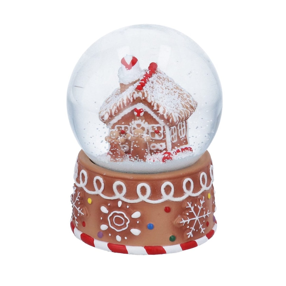 Gisela Graham Christmas Musical Gingerbread House Snow Globe