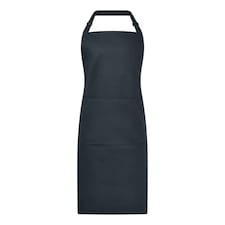 Brand Lab Unisex Adult Bibbed Apron | Black | Charcoal | One Size | 1