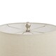 image 3 of Lattice Table Lamp with Linen Shade - Ceramic - L38 x W38 x H58 cm - Neutral Cream Cream