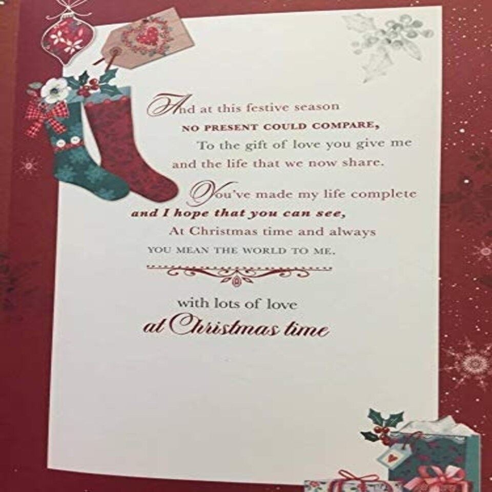 image 1 of TRADITIONAL SPECIAL PERSON IN MY LIFE NICE VERSE CHRISTMAS GREETING CARD