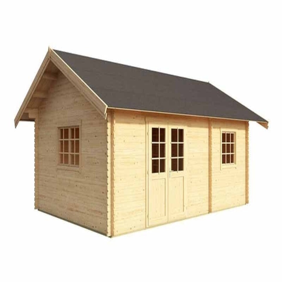 image 1 of Caroline w/o doors, windows + Caroline 40 DGP+-Log Cabin, Garden Room, Timber Summerhouse, Home Office - L489.9 x W675 x H330.6 cm Brown