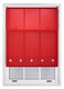 image 2 of FURNISHED Daylight Roller Blind Made to Measure with Chome Round Eyelets | Red | Red | (W) 150cm x (L) 210cm