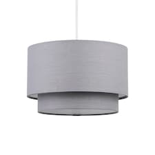 Dark Grey 2 Tier Ceiling Light Shade | Grey | Medium | 1
