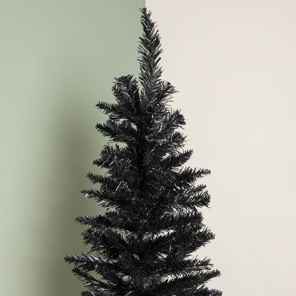 image 1 of 7ft (2.1m) Black Pencil Pine Artificial Christmas Tree with 401 Tips