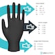 image 2 of Unigloves PRO.TECT Black HD Box of 100 Nitrile Gloves Black | Extra Large