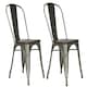 image 1 of Fusion Dining Chair in Metal in Gun metal, 2 pieces Grey | Gun colour