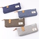 image 1 of Trendy Canvas Design Quote Zip Pencil Case Case