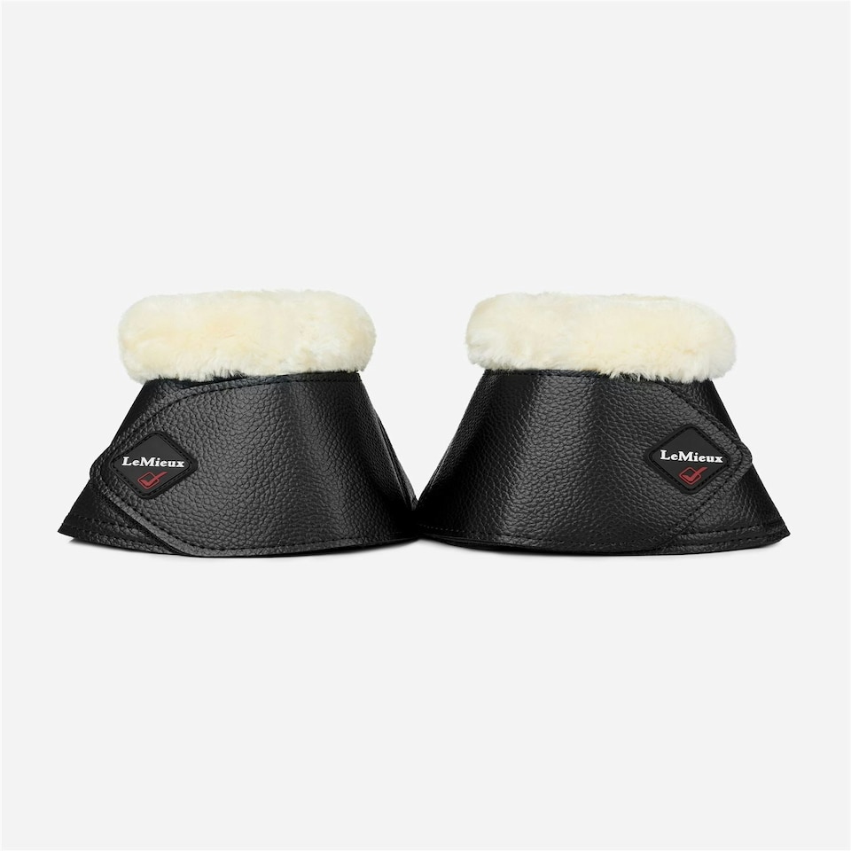 image 1 of LeMieux Fleece WrapRound Over Reach Boots Black | XX-Large