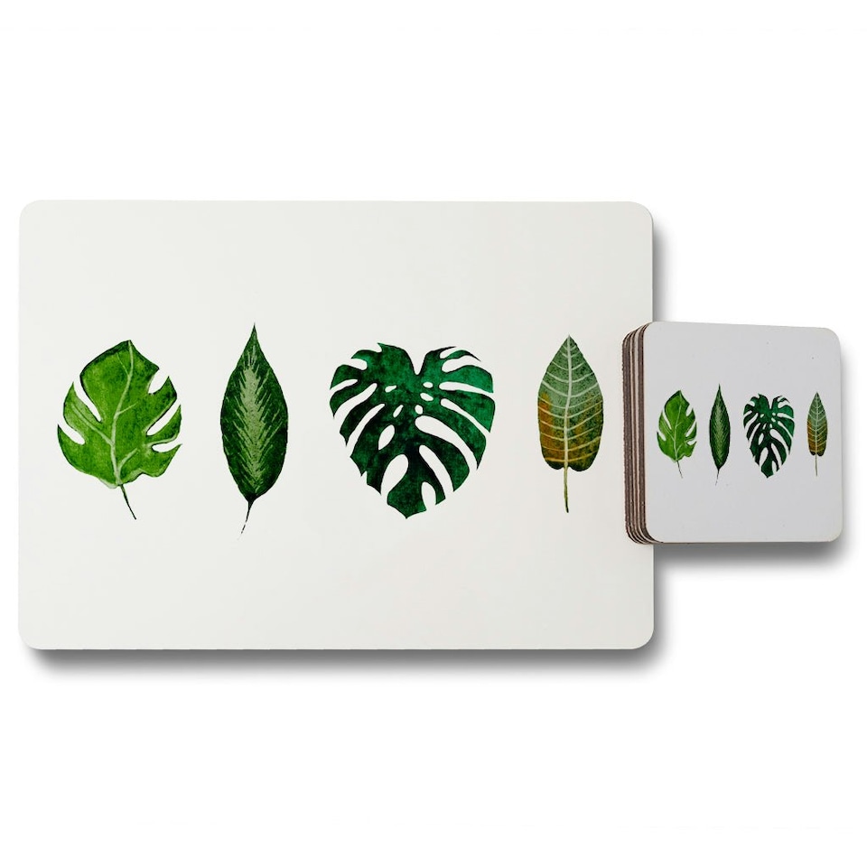 image 1 of leaves selections (Placemat & Coaster Set)