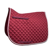 HySPEED Splendid Showjump Horse Saddlepad - Burgundy/White - Full