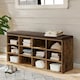 image 5 of Wide Shoe Storage Bench With Cushioned Seat And Drawer Natural Brown | Brown | One Size
