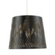 image 2 of Corn Field and Grass Laser Cut Black Pendant Shade with Gold Inner Black