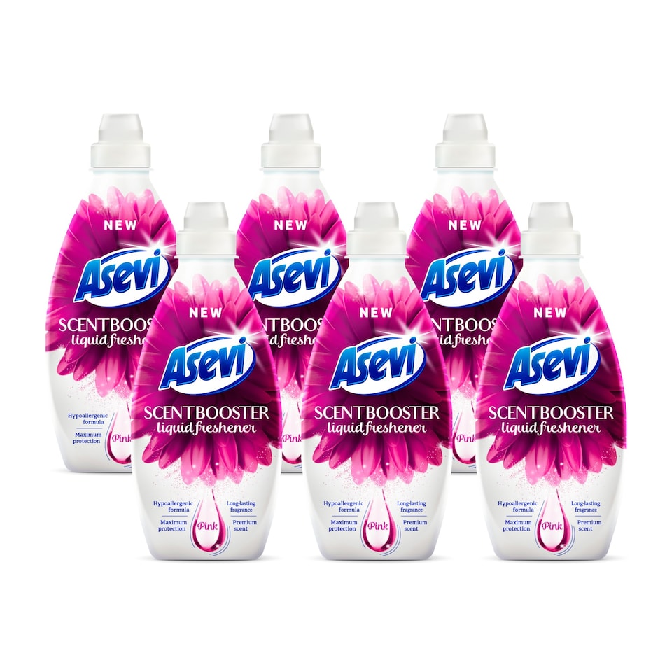 image 1 of Asevi Spanish Cleaning 6 x 720 ml Liquid Scent Booster Pink