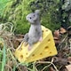 image 4 of Animal Crackers Mouse On Cheese Wedge Fairy Woodland Garden Ornament, Mice Lover Gift