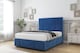 image 3 of Sloomy Lisbon Navy Plush Divan Bed Base 2 Drawers Left Side With 54 Inch Floor Standing Headboard & 12 Inch Matching Footboard | Blue | Navy | King | 1