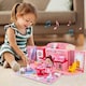 image 2 of Children’s 2 In 1 Pink Portable Hand Bag Style Carrycase Doll House Play Set with Light & Sound Functions