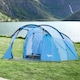 image 2 of Outsunny 3 Man 2 Room Tent Camping Tent With Living Area Air Vents Blue