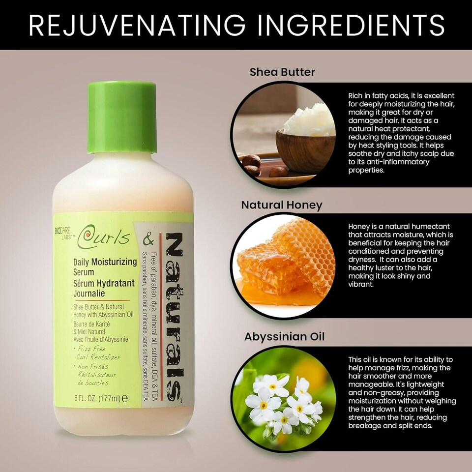 image 1 of BioCare Curls And Naturals Daily Moisturizing Serum