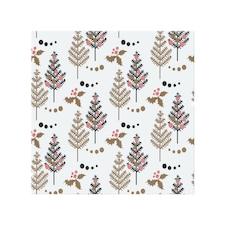 Christmas Tree Holly Leaf Pattern Splash Back | White