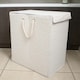 image 5 of OHS Teddy Fleece Boucle Collapsible Storage Laundry Basket, 1-2kg - White