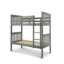 Carra Grey Bunk Bed And Theo Pocket Sprung Mattresses