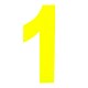 image 1 of Securit No 1 Hi-Vis Bin Number - Yellow - One Size