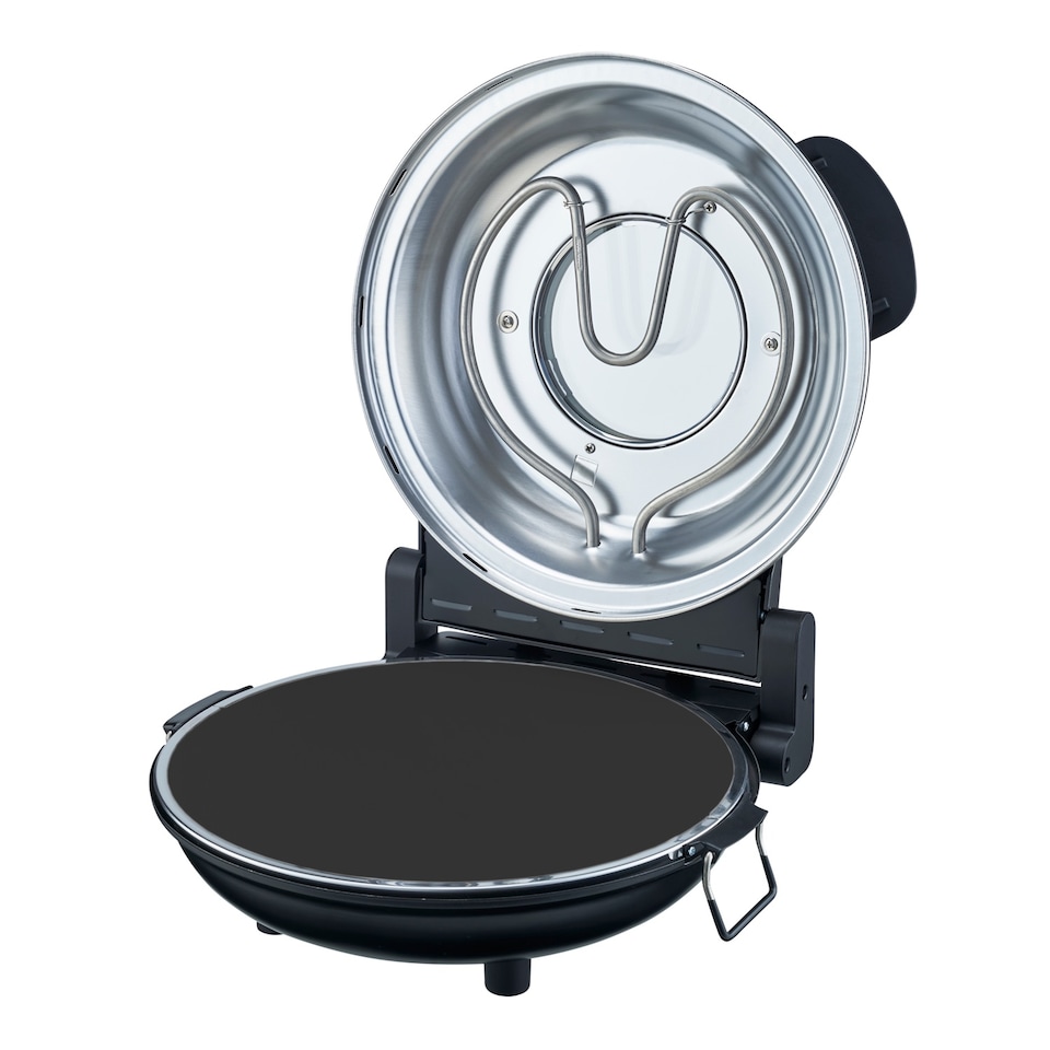 image 1 of Cooks Professional Electric Pizza Oven with Stone Base, Window, Paddles & Baking Sheet | Black