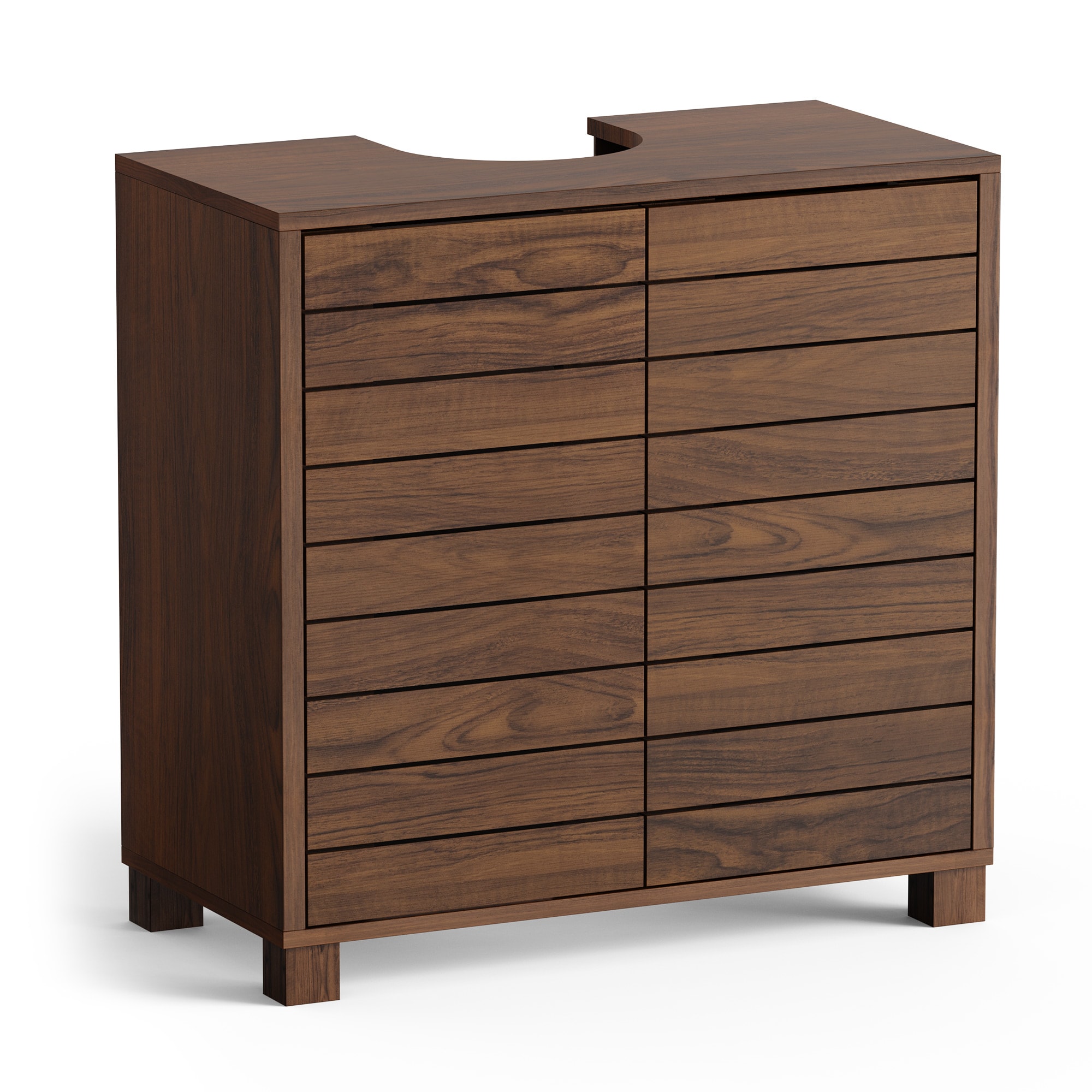 Vonhaus Chester Under Sink Bathroom Cabinet in Dark Wood Effect