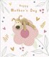 image 3 of Cute Boofle On Beautiful Pink Flower Mother's Day Card