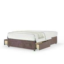 Mauve Naples Velvet 2 Drawer Divan Base King Size