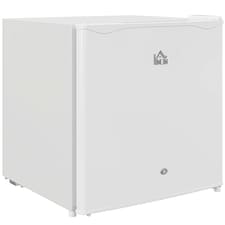 HOMCOM 46L Counter Top Fridge Mini Fridge with Lock Chiller Box Cream White