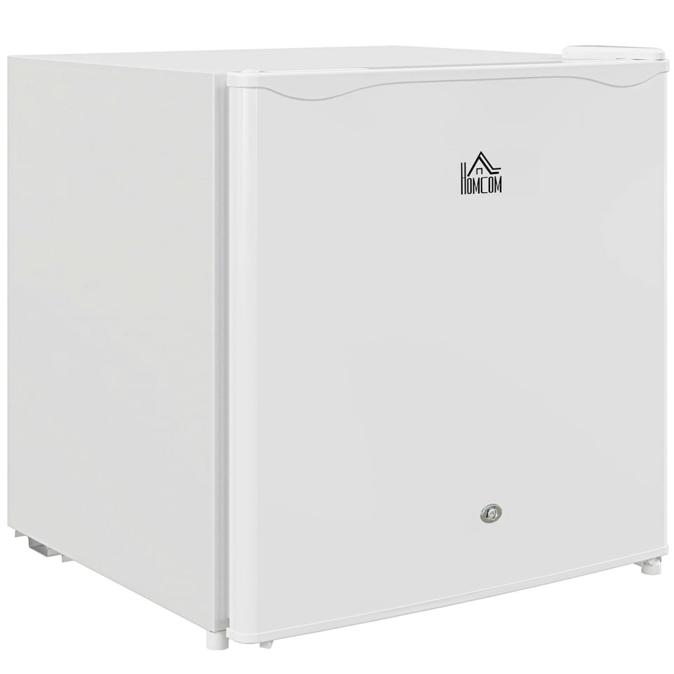 image 1 of HOMCOM 46L Counter Top Fridge Mini Fridge with Lock Chiller Box Cream White
