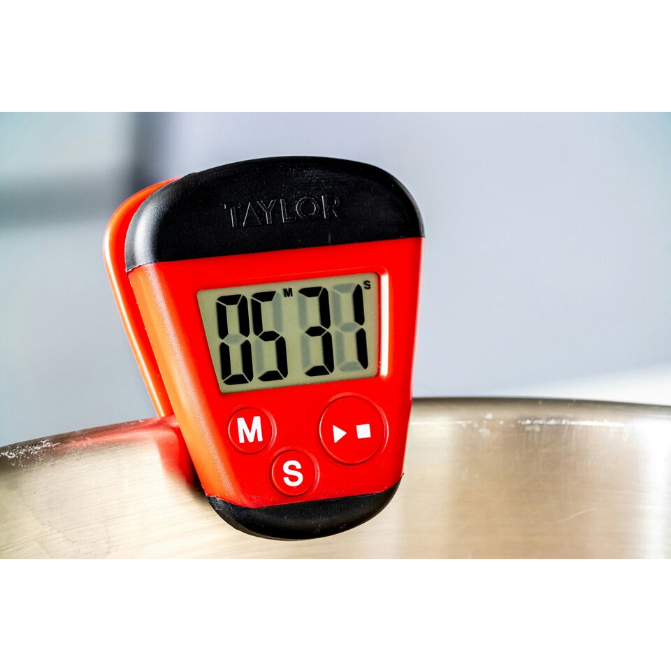 image 1 of Taylor Kitchen Clip Digital Timer White
